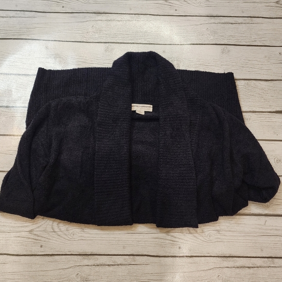 NWT Barefoot Dreams Cozychic Lite Circle Cardi Cardigan in Black Size Small Luxi - Picture 10 of 13